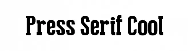 Press Serif Cool  Frei Schriftart Herunterladen