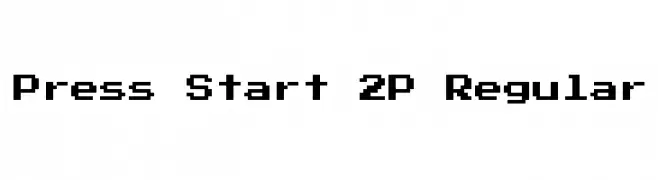 Press Start 2P Regular  font caratteri gratis