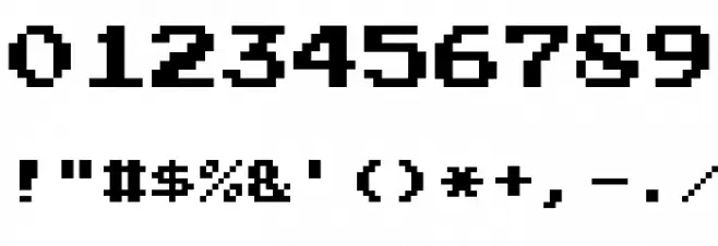 Press Start 2P Regular Font OTHER CHARS