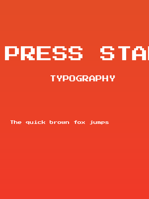 Press Start 2P Regular Poster