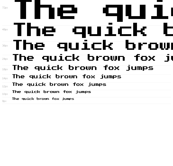 Press Start 2P Regular Waterfall