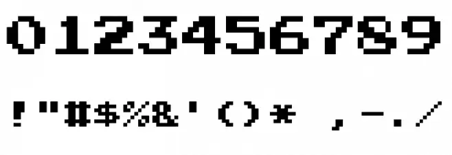 Press Start 2P [SMB1 Version] Regular Font OTHER CHARS