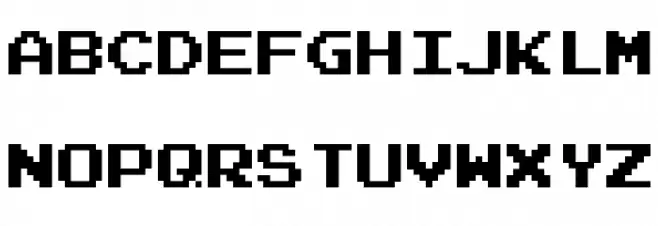 Press Start 2P Schriftart Groß