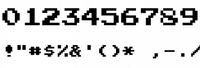 Press Start K Font Alte caractere