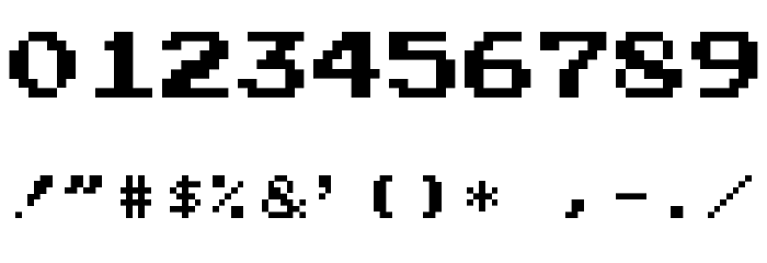 Press Start Regular Font OTHER CHARS