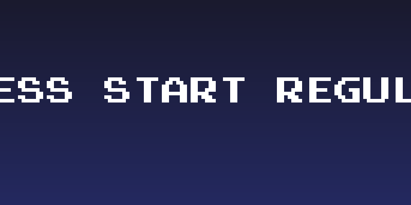 Press Start Regular Social Header