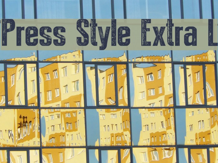 Press Style Extra L Font examples