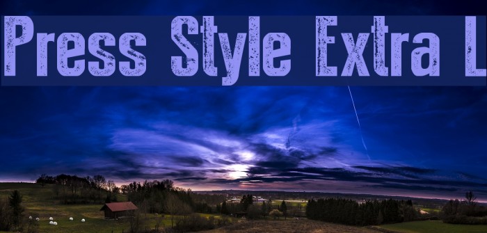 Press Style Extra L Font examples
