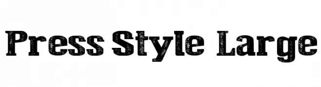 Press Style  Large  Free Fonts Download