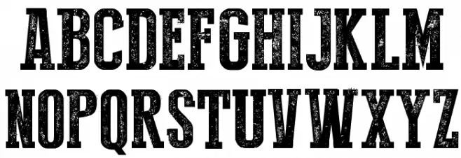 Press Style Serif Шрифта ВЕРХНИЙ