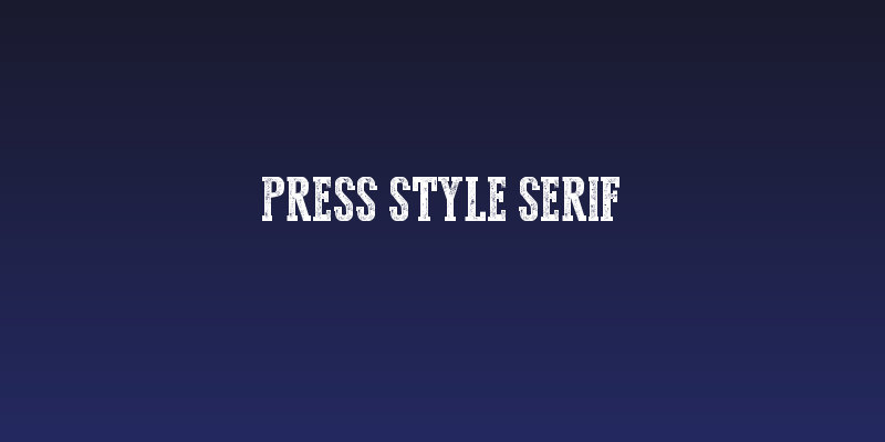 Press Style Serif Social Header