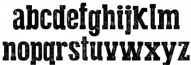 Press Style Serif फ़ॉन्ट लोअरकेस