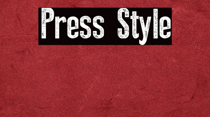 Press Style Example 3