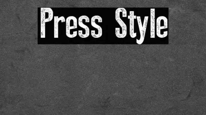 Press Style Font examples