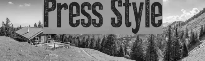 Press Style Font examples
