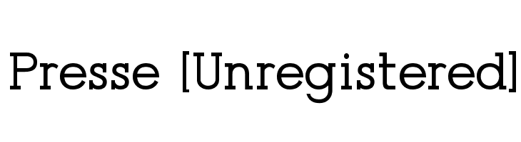 Presse [Unregistered]  font caratteri gratis