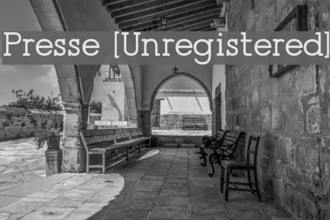 Presse [Unregistered] フォント examples