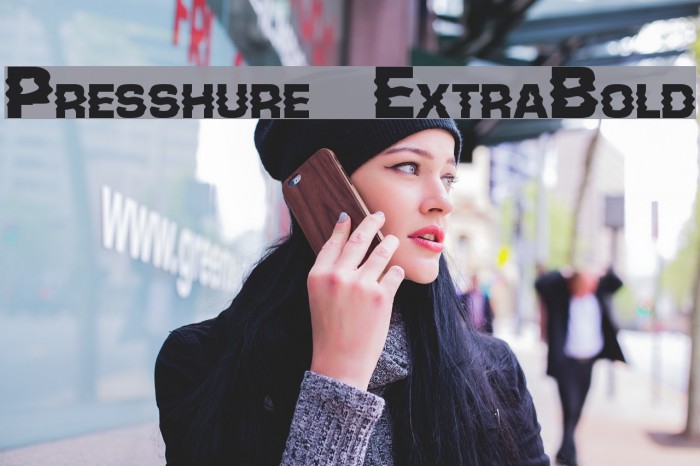 Presshure ExtraBold Font examples