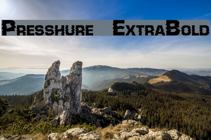 Presshure ExtraBold Font examples