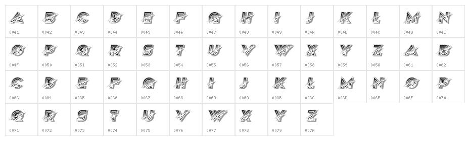 Pressing Regular Character Map