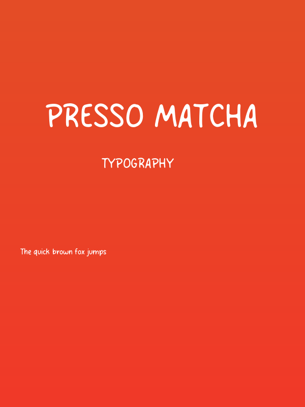 Presso Matcha Poster