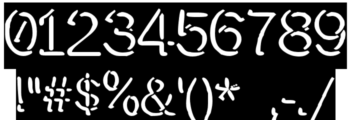 Presstape Lite Font OTHER CHARS
