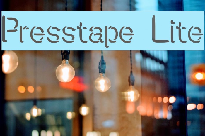 Presstape Lite Font examples