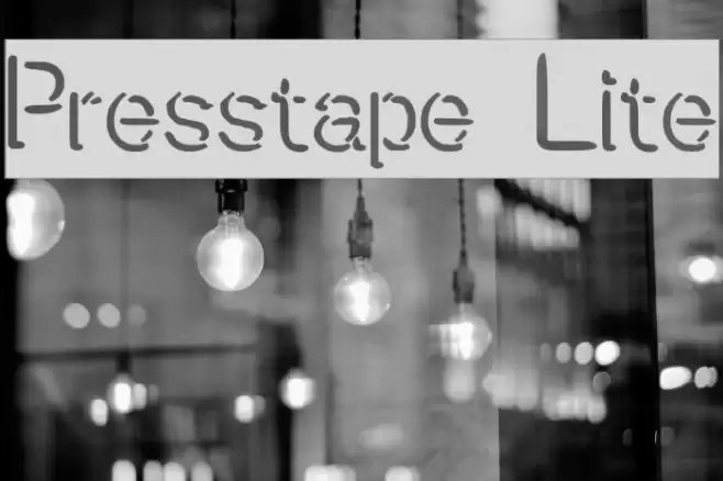 Presstape Lite Caratteri examples