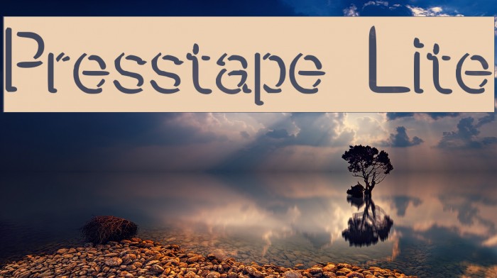 Presstape Lite Font examples