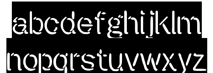Presstape Lite Font LOWERCASE