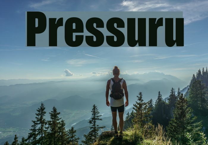 Pressuru Font examples