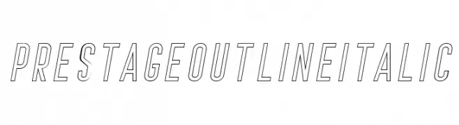Prestage Outline Italic  Frei Schriftart Herunterladen