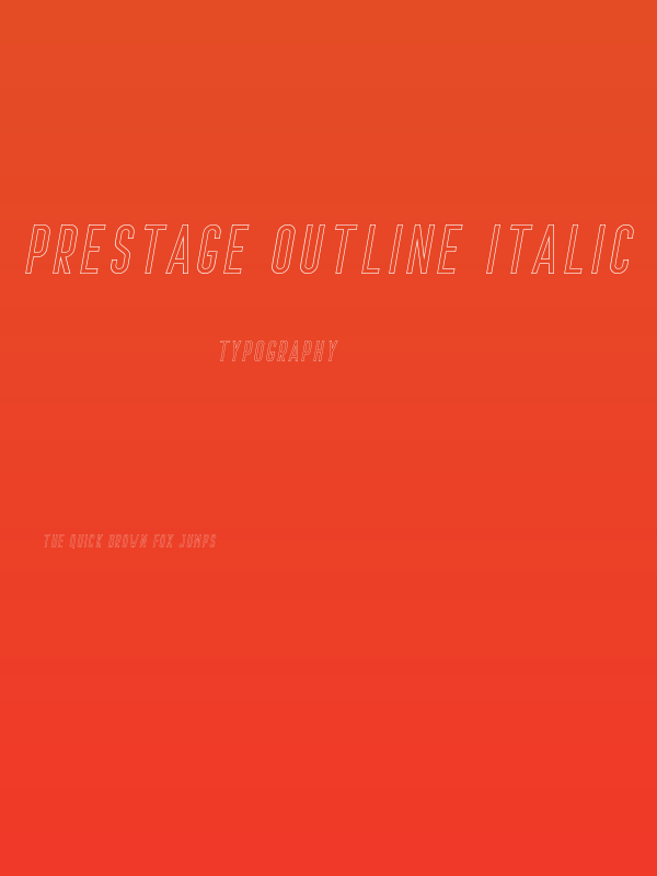 Prestage Outline Italic Poster