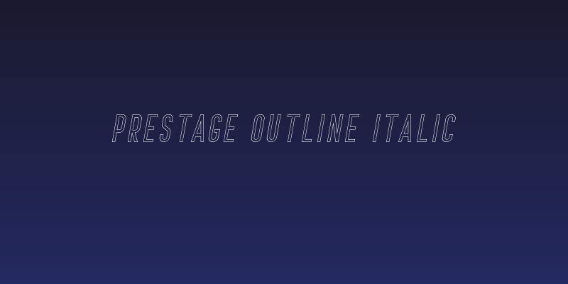 Prestage Outline Italic Social Header