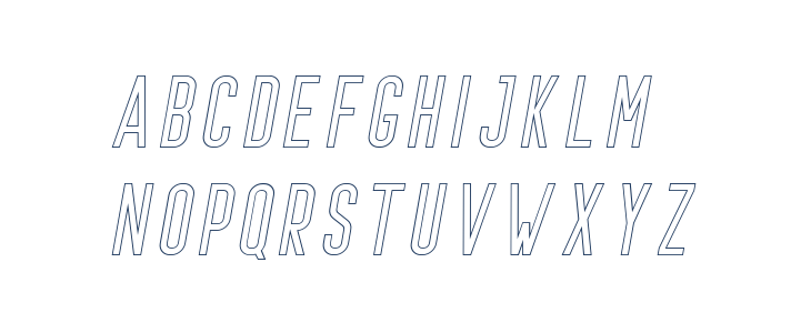 Prestage Outline Italic Lowercase