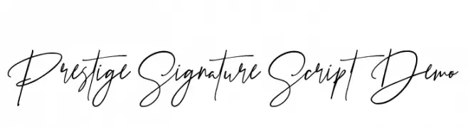 Prestige Signature Script - Demo  नि: शुल्क फ़ॉन्ट्स डाउनलोड