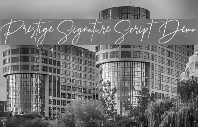 Prestige Signature Script - Demo Font examples