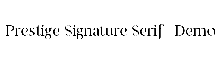 Prestige Signature Serif - Demo  フリーフォントのダウンロード