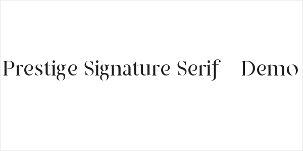 Prestige Signature Serif - Demo Logo
