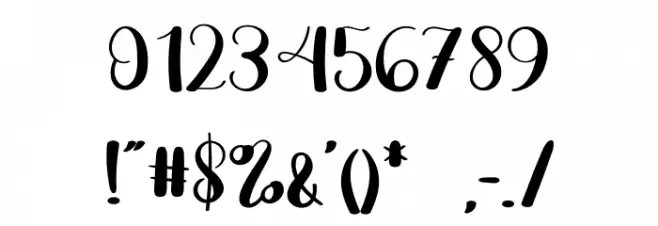 Prestige Font OTHER CHARS