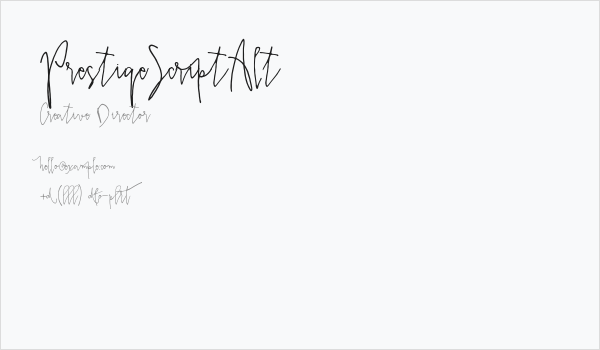 PrestigeScriptAlt Business Card