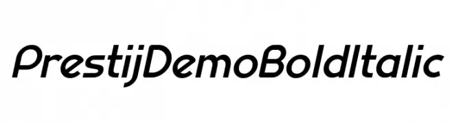 Prestij Demo Bold Italic  font caratteri gratis