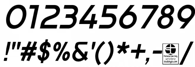 Prestij Demo Bold Italic Font OTHER CHARS