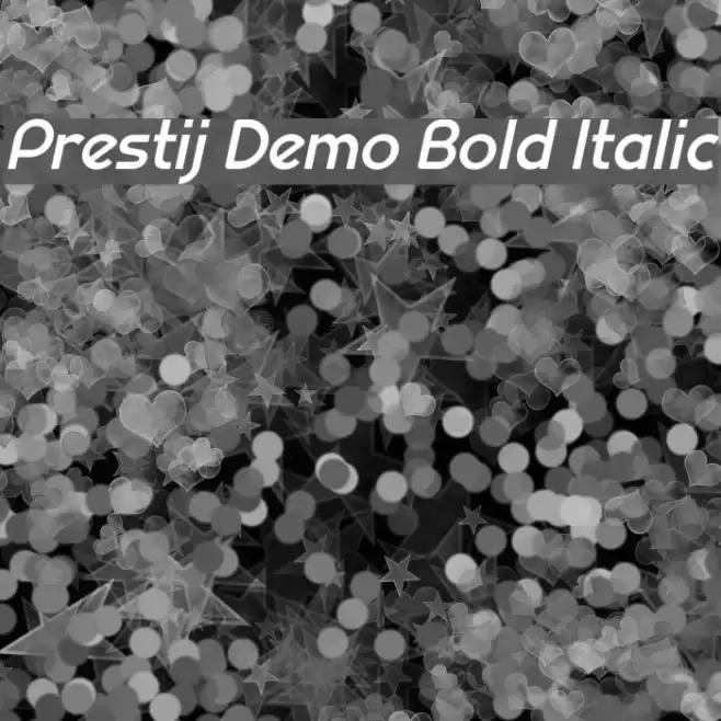 Prestij Demo Bold Italic Font examples