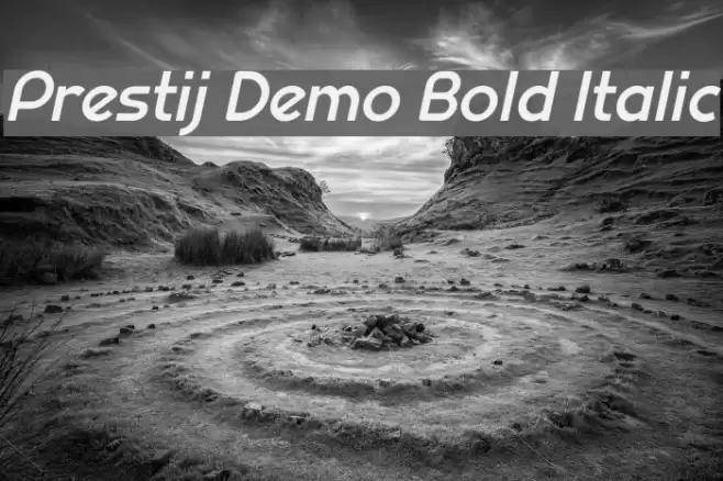 Prestij Demo Bold Italic Font examples