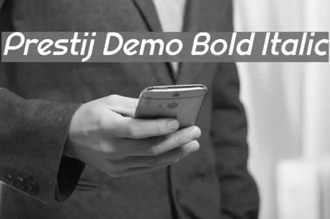 Prestij Demo Bold Italic Font examples