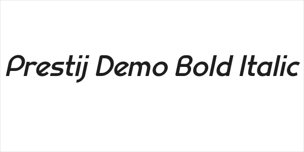 Prestij Demo Bold Italic Logo