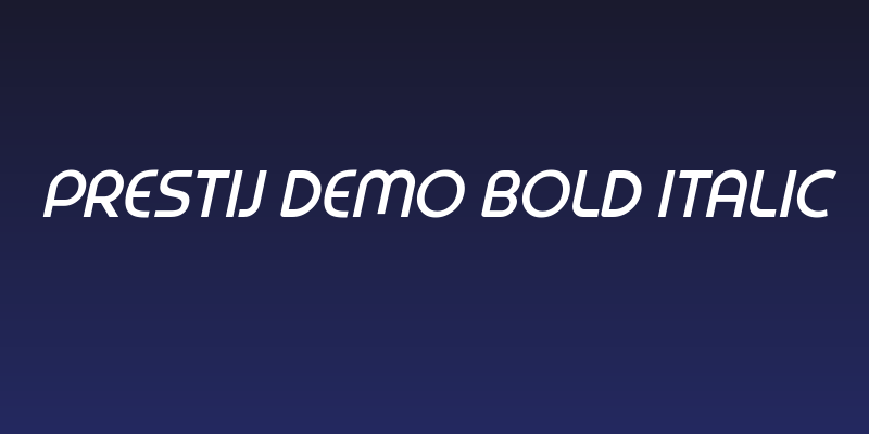 Prestij Demo Bold Italic Social Header