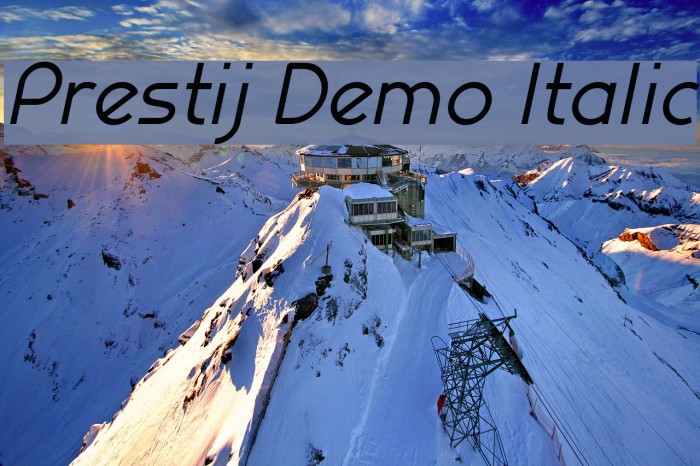 Prestij Demo Italic Font examples