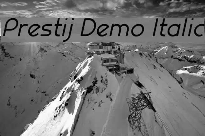 Prestij Demo Italic Font examples